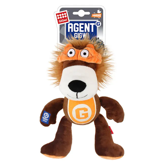 Gigwi Agent  Lion Plush with Tennis Ball image 0