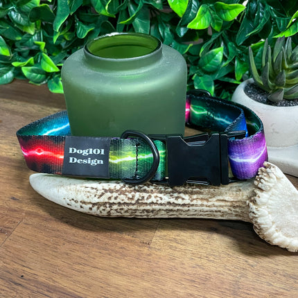 Coloured Lightning Metal Clip Collar image 0