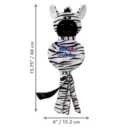 KONG® Wubba No Stuff Zebra Lg image 1