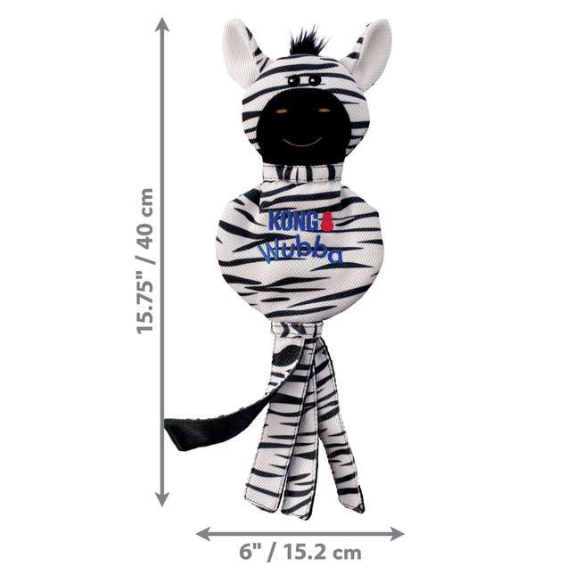 KONG® Wubba No Stuff Zebra Lg image 1