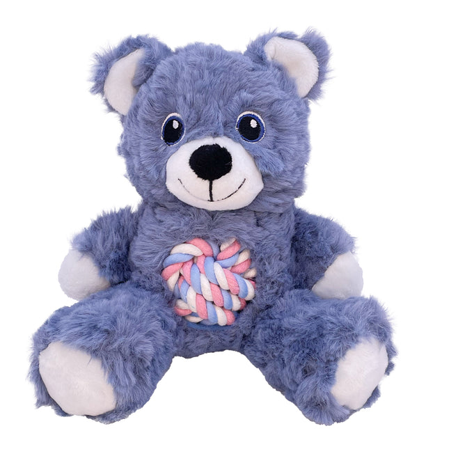 KONG Knots Teddy Plush Squeaky Assorted Small Toy image 0