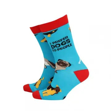 Socks - I Prefer Dogs - Men image 0