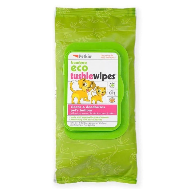 Petkin Bamboo Eco TushieWipes for Dogs and Cats - 80 pack image 0