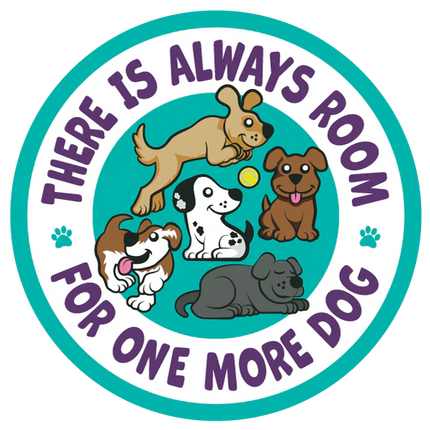 There is always room for one more dog sticker image 0