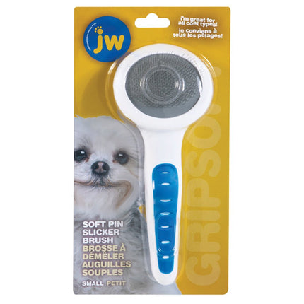 JW GripSoft SOFT PIN SLICKER BRUSH Small 25x12.7cm image 0