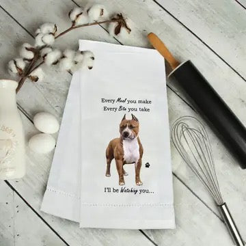 Tea Towel - Staffy Kitchen Towel image 0