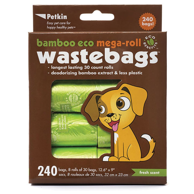 Petkin bamboo eco mega-roll waste bags (240bags) image 0