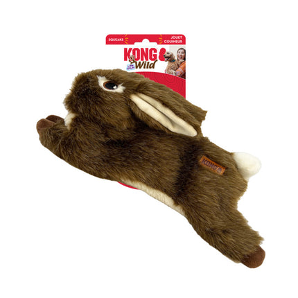 KONG Wild Low Stuff Rabbit Medium Plush Squeaky Toy For Dogs image 0
