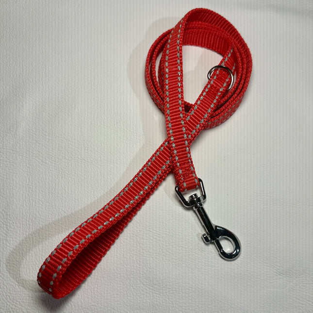 Puppy/Small Dog Reflective Red 1.2m x 15mm Lead image 0
