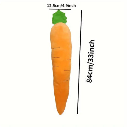 Giant Carrot Plush Dog Toy with Squeaker image 0