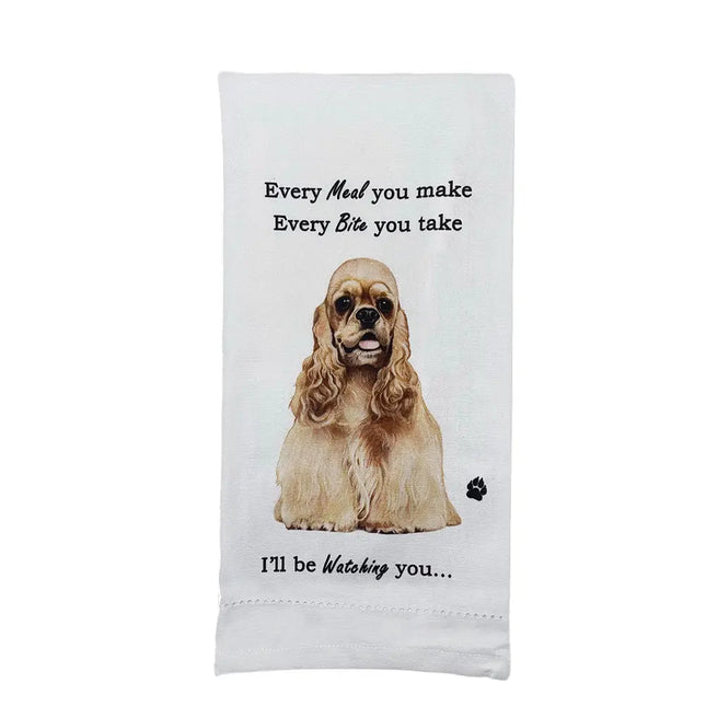 Tea Towel - Cocker Spaniel Kitchen Towel image 0
