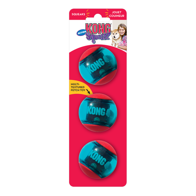 KONG Squeezz Action Ball Red (Small) image 0