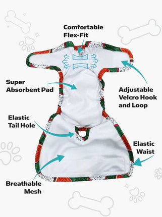 S Washable Dog Nappies - Pink image 2