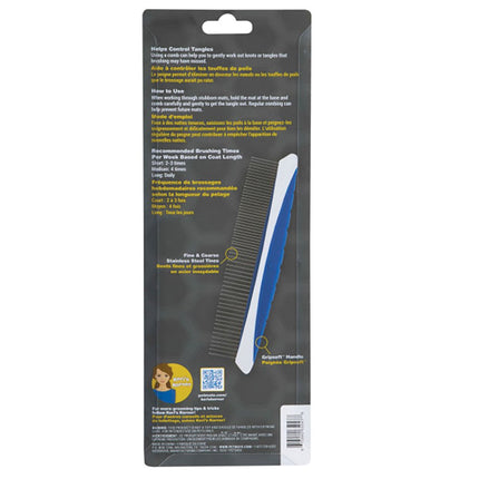 JW GripSoft ROTATING COMFORT COMB Fine & Coarse 20cm image 2