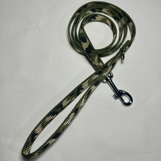 Puppy/Small Dog Green Camo 1.2m x 15mm Lead image 0