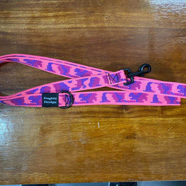 Adult Dog Fancy Pink Camo 1.5m x 25mm Lead image 0
