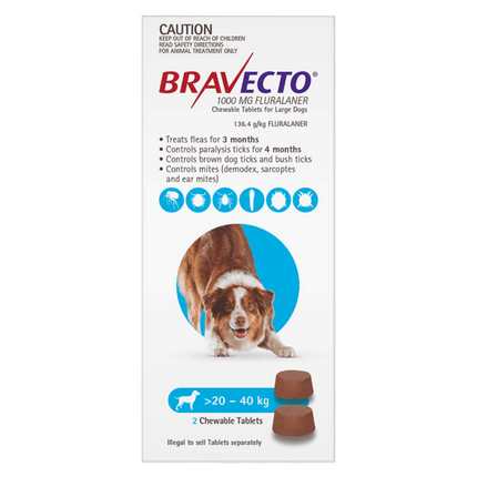 Bravecto Chew Blue for Large Dogs image 0