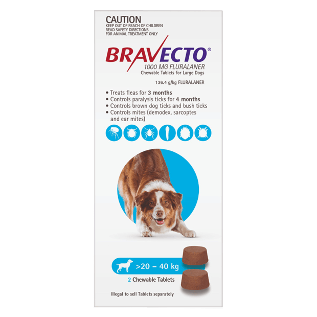 Bravecto Chew Blue for Large Dogs image 0