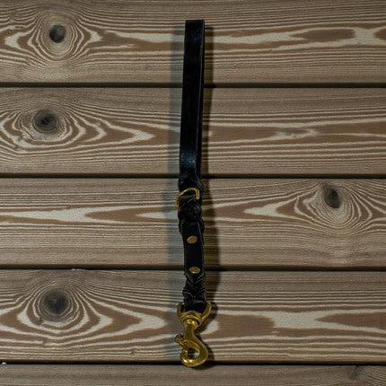 Natural Leather Lead - Double Braid