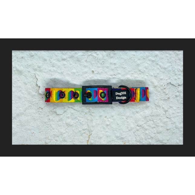Rainbow Heart Buckle Collar image 0