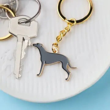 Keyring - Greyhound - Dark Grey image 0