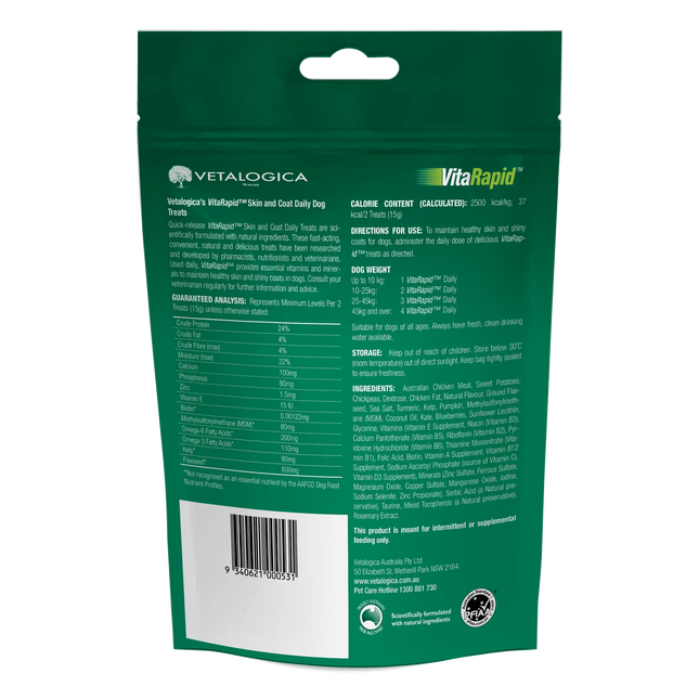 Vetalogica VitaRapid® Skin & Coat Daily Treats For Dogs - 210g image 1