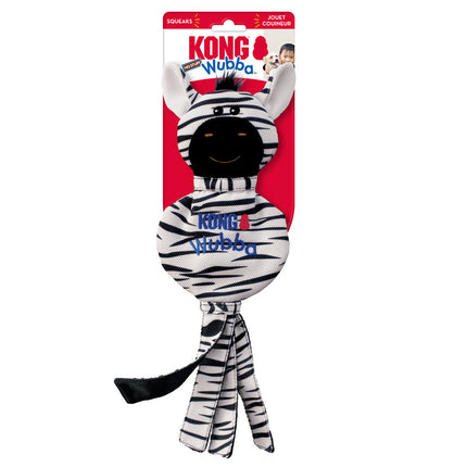 KONG® Wubba No Stuff Zebra Lg image 0