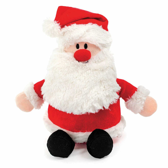 Prestige Christmas Snuggle Buddies Santa Plush Squeak Toy For Dogs image 0