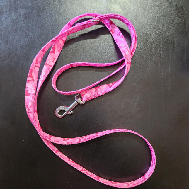 Puppy/Small Dog Pink Bone Camo 1.2m x 13mm Wide Lead image 0