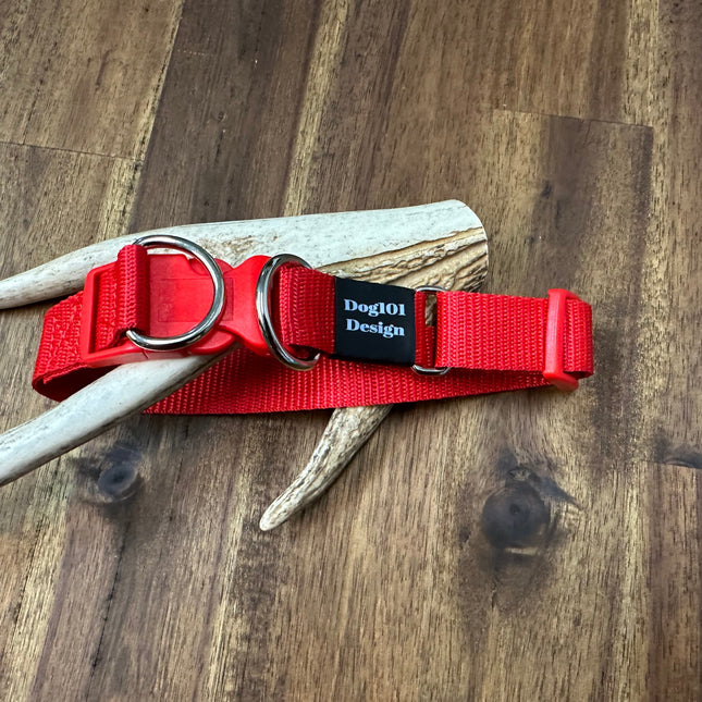 Red - Red Clip Double Up Collar image 0