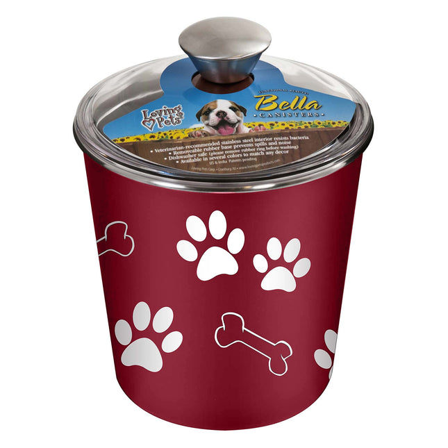 Loving Pets Bella Treat Canister Merlot image 0