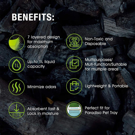 Paradiso Pet Tray Charcoal Pads (3 Pads) image 3