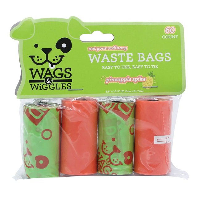 Wags and Wiggles Waste Bags 4pk - Pineapple Scent image 0