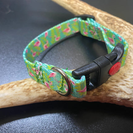 Flamingo Webbing Collar (Small/Puppy) image 0