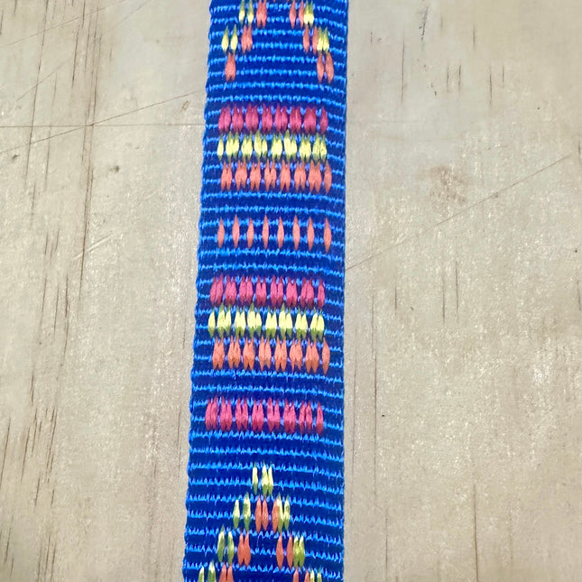 Reactive Fancy Indian Motif Blue 1.5m x 25mm Lead image 0