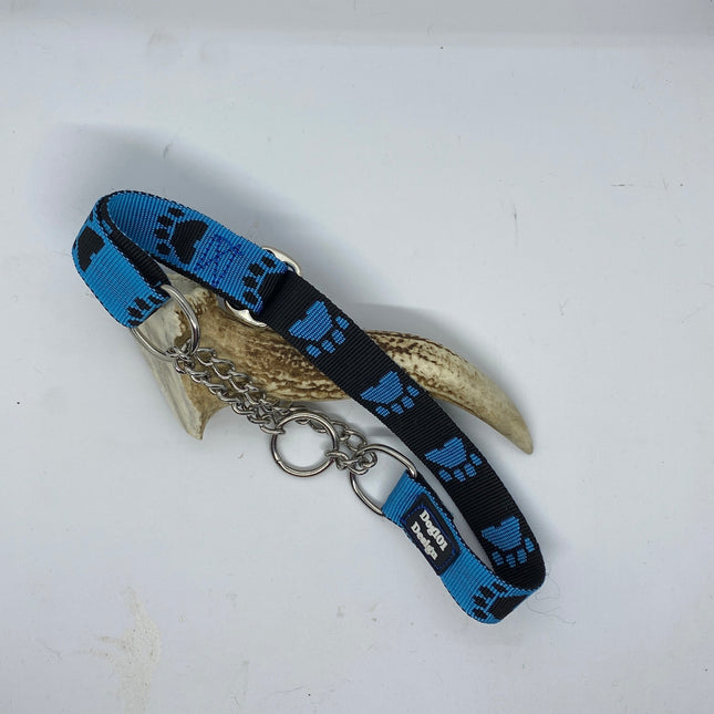 Black Paw-Blue Back Martingale Collar image 0