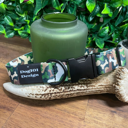 Bone Camo Metal Clip Collar image 1