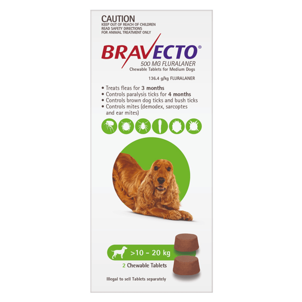 Bravecto Chew Green Medium Dogs image 0