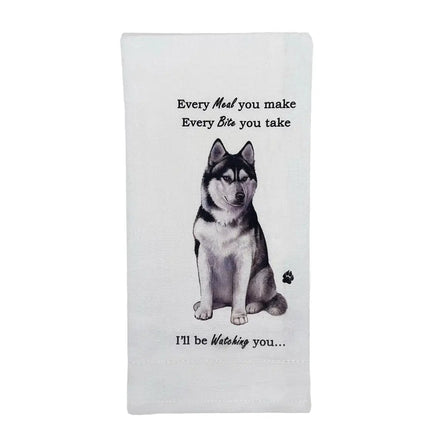 Tea Towel - Siberian Husky Kitchen Towel image 0