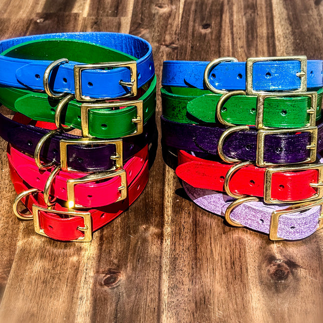 Hand Painted Leather - Glitter Lilac image 1