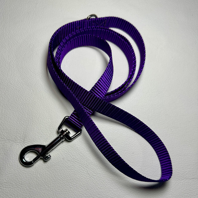 Puppy/Small Dog Plain Dark Purple 1.2m x 16mm wide Lead image 0
