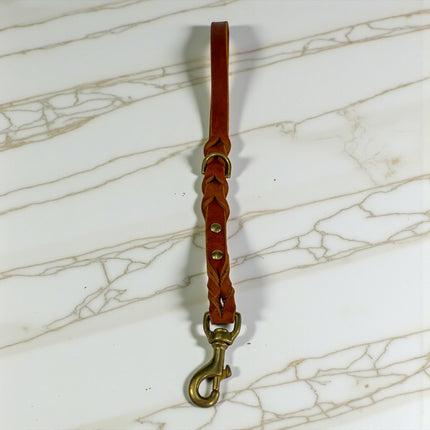 Natural Leather Lead - Double Braid
