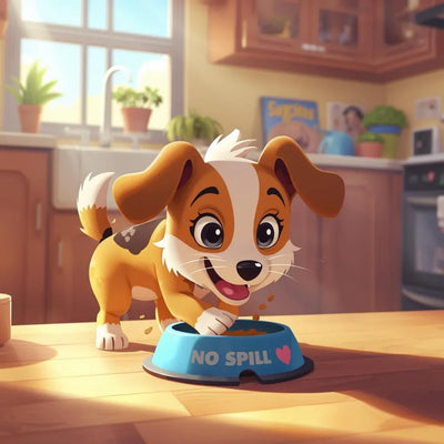 (4) Dog Bowl No Spill