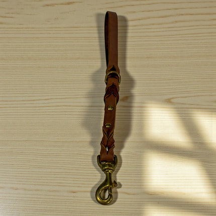 Natural Leather Lead - Double Braid