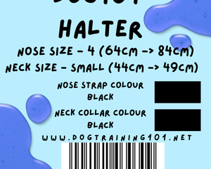Nose Black - Neck Black - Size 4 Dog101 Halter