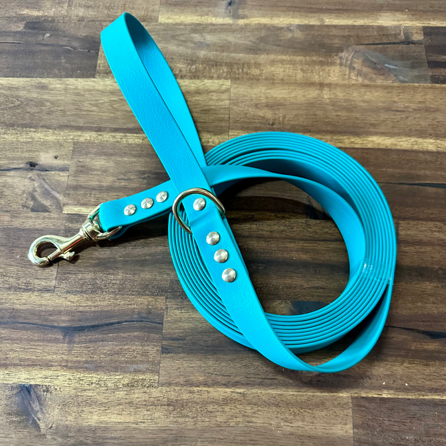 Lead 5m Green Biothane Beach - Brass Fittings image 0