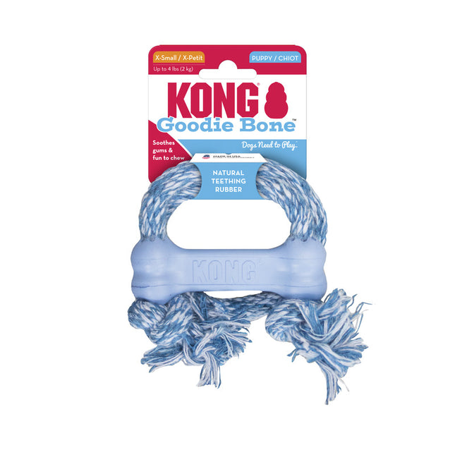KONG® Puppy Goodie Bone w/Rope XS image 0