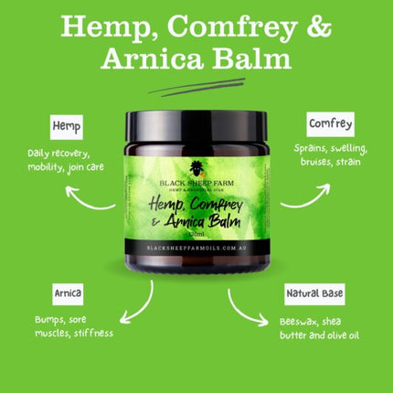 Hemp, Comfrey & Arnica Balm 30ml image 1