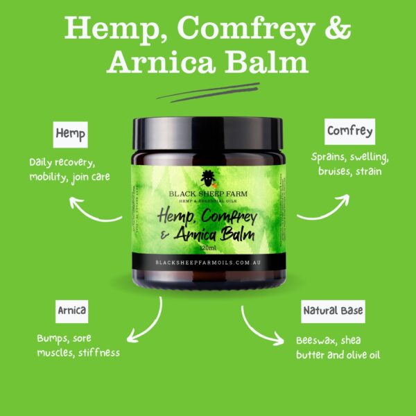 Hemp, Comfrey & Arnica Balm 30ml image 1