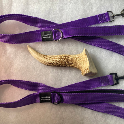 Adult Dog Premium Handle Plain Purple 1.5m x 25mm Lead image 0